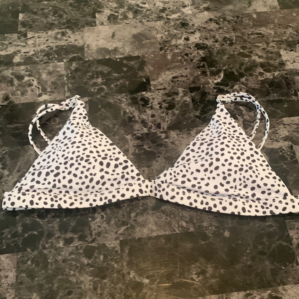 Dalmatian printed bikini top
